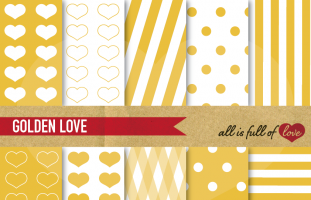Gold Love Background