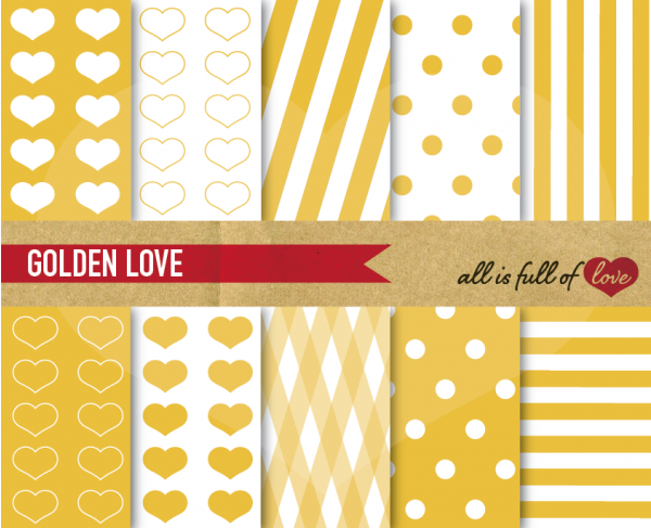 Download Gold Love Background 