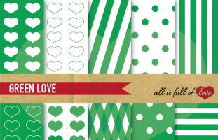 Green Love Background