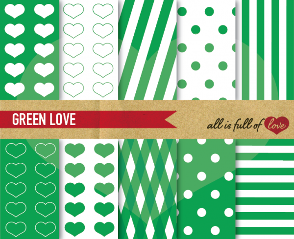 Download Green Love Background 