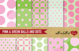 Pink and Green Love Background