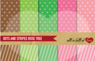 Dots and Stripes Rose Tree