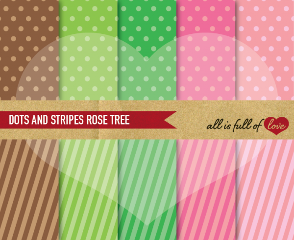 Download Dots and Stripes Rose Tree 