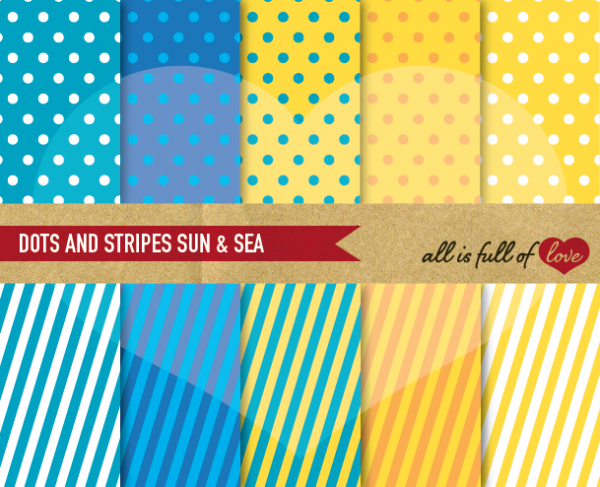 Download Sun and Sea Dots & Stripes 