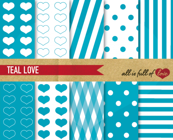 Download Teal Love Backgrounds 