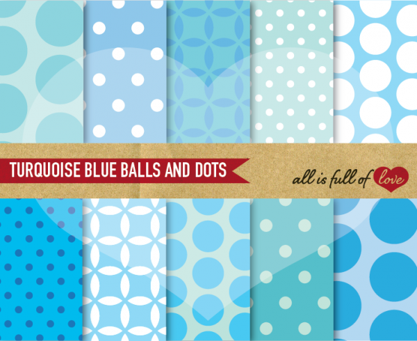 Download Turquoise Blue Balls & Dots 