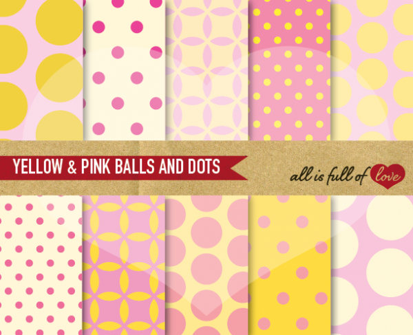 Download Yellow and Pink Balls & Dots 