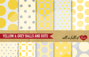 Yellow and Grey Balls & Dots