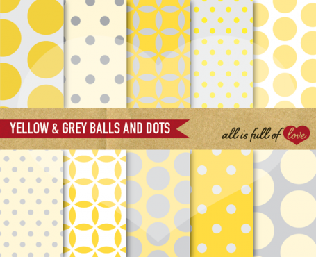 Yellow and Grey Balls & Dots