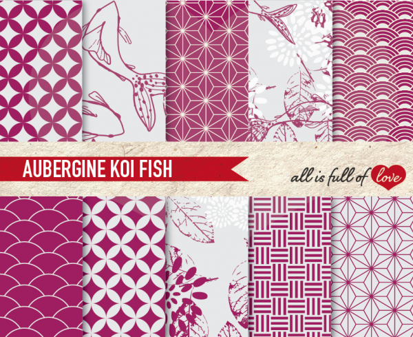 Download Aubergine Koi Fish Backgrounds 