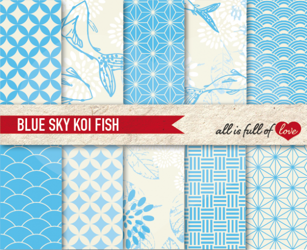 Download Blue Sky Koi Fish Backgrounds 