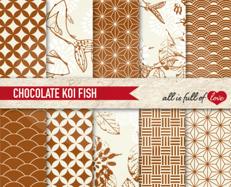 Chocolate Koi Fish Backgrounds