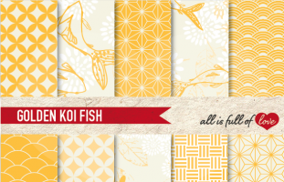Golden Koi Fish Backgrounds