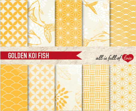 Golden Koi Fish Backgrounds