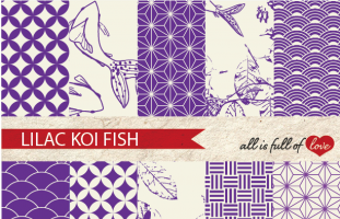 Purple Koi Fish Backgrounds