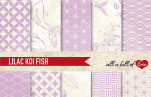Lilac Koi Fish Backgrounds