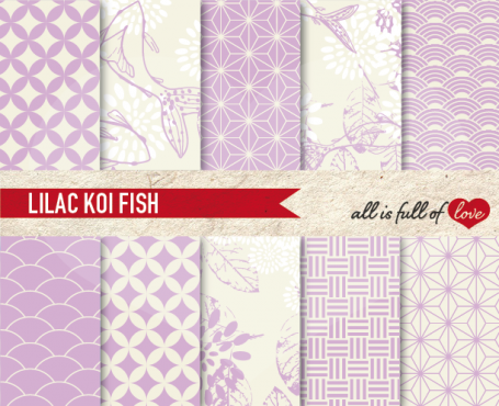 Lilac Koi Fish Backgrounds