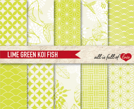 Lime Green Koi Backgrounds