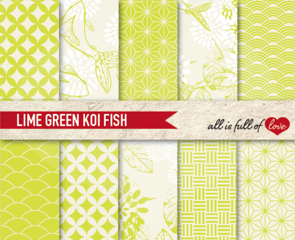 Download Lime Green Koi Backgrounds 