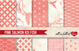 Pink Salmon Koi Fish Backgrounds