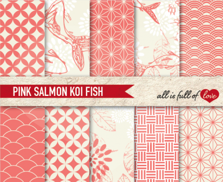 Pink Salmon Koi Fish Backgrounds