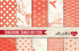 Tangerine Koi Fish Backgrounds