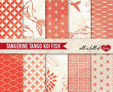 Tangerine Koi Fish Backgrounds