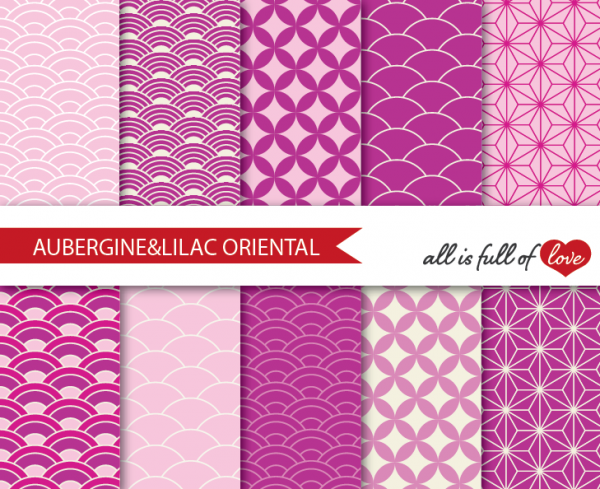 Download Aubergine & Lilac Oriental Backgrounds 