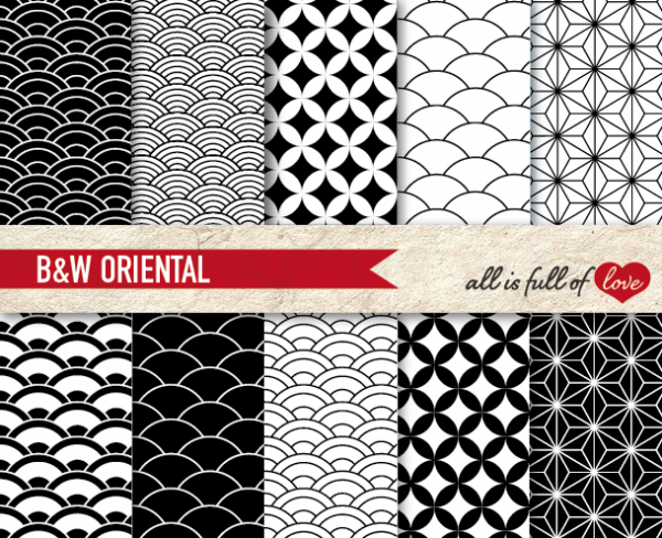 Download B & W Oriental Backgrounds 