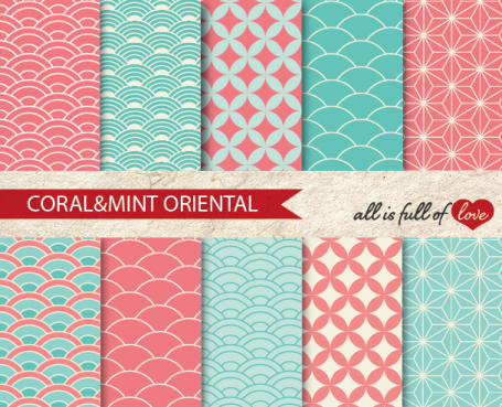 Coral & Mint Oriental