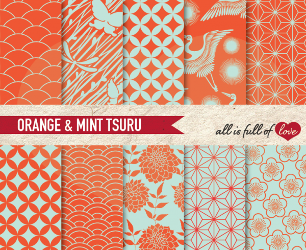 Download Orange & Mint Tsuru 