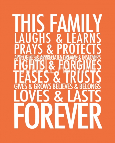 Orange Family Forever Small