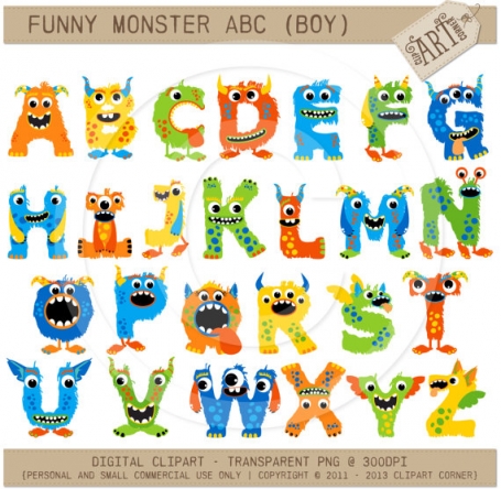 Bright, Fun Monster ABC / Boy /