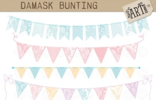 Party Flags / Bunting Damask 