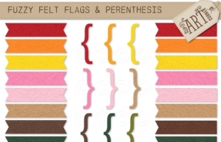 Flags & Parenthesis Felt