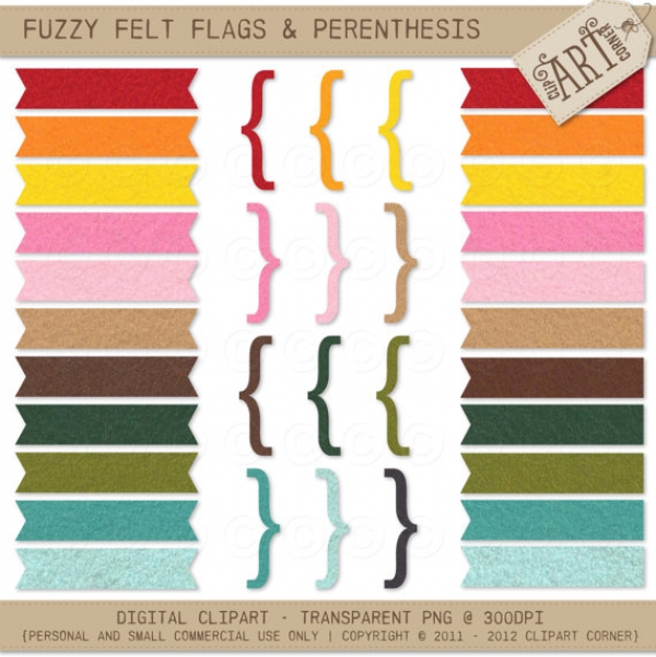 Download Flags & Parenthesis Felt 