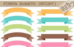 Ribbons Banners Bright