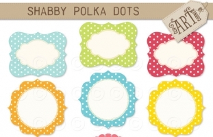 Frames Shabby Polka Dots