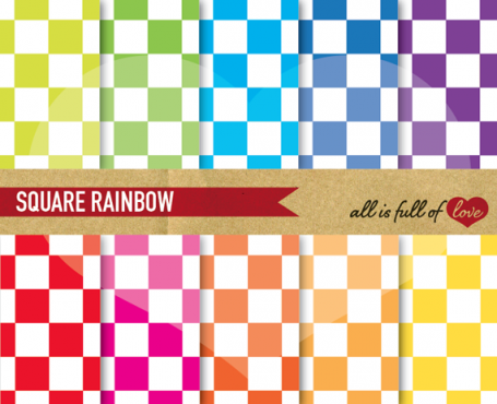 Square Rainbow Backgrounds