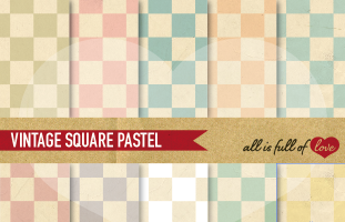 Vintage Square Pastel Backgrounds