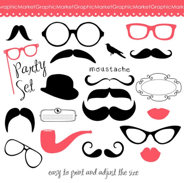 Download Mustache Party Set 