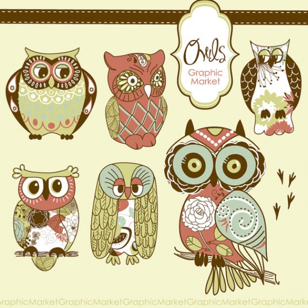 Download Owls Clip Art II 