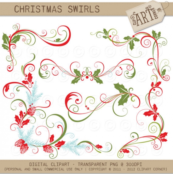 Download Christmas Decorative Flourish Swirls 