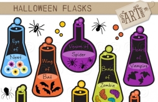 Halloween Lab Flasks