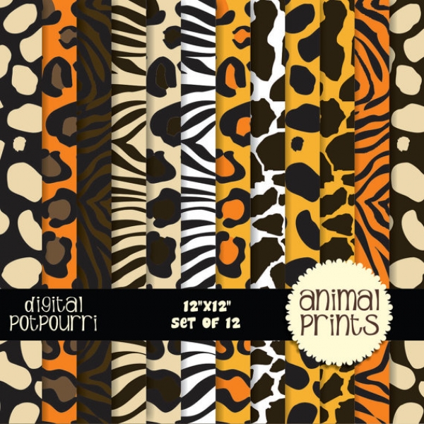 Download Animal Prints Digital Papers 