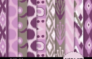 Violet iKats Digital Papers 