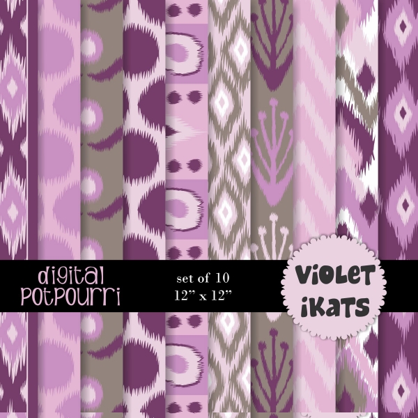 Download Violet iKats Digital Papers  