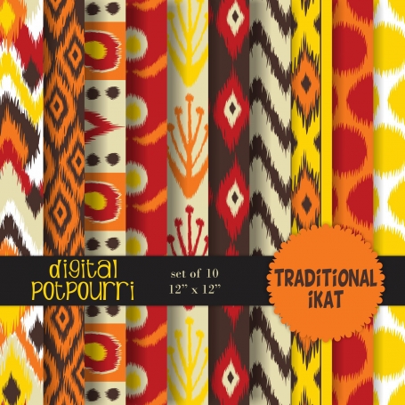 Traditional iKat Digital Papers
