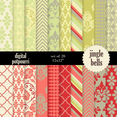 Jingle Bells Digital Papers