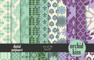 Orchid Kiss Digital Papers